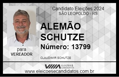 Candidato ALEMÃO SCHUTZE 2024 - SÃO LEOPOLDO - Eleições