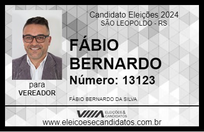 Candidato FÁBIO BERNARDO 2024 - SÃO LEOPOLDO - Eleições