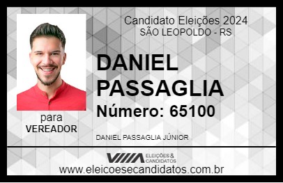 Candidato DANIEL PASSAGLIA 2024 - SÃO LEOPOLDO - Eleições