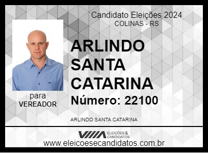 Candidato ARLINDO SANTA CATARINA 2024 - COLINAS - Eleições