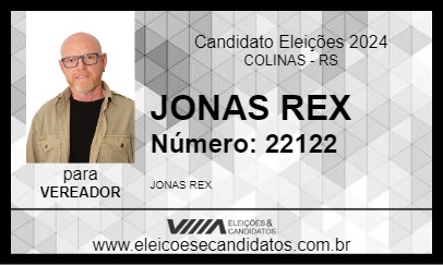 Candidato JONAS REX 2024 - COLINAS - Eleições