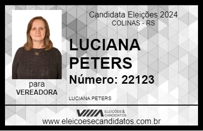 Candidato LUCIANA PETERS 2024 - COLINAS - Eleições