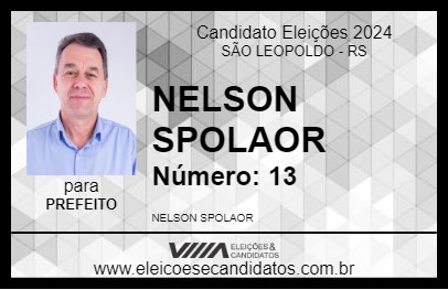 Candidato NELSON SPOLAOR 2024 - SÃO LEOPOLDO - Eleições