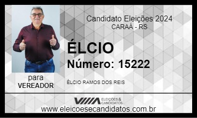 Candidato ÉLCIO 2024 - CARAÁ - Eleições