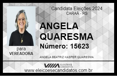 Candidato ANGELA QUARESMA 2024 - CARAÁ - Eleições