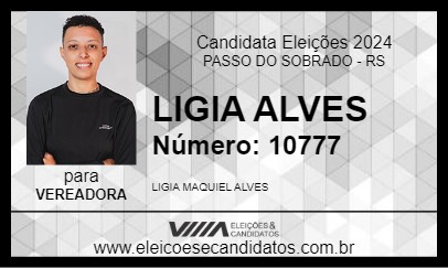 Candidato LIGIA ALVES 2024 - PASSO DO SOBRADO - Eleições