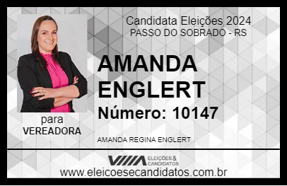 Candidato AMANDA ENGLERT 2024 - PASSO DO SOBRADO - Eleições