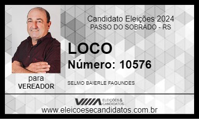 Candidato SELMO 2024 - PASSO DO SOBRADO - Eleições