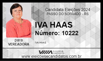 Candidato IVA HAAS 2024 - PASSO DO SOBRADO - Eleições