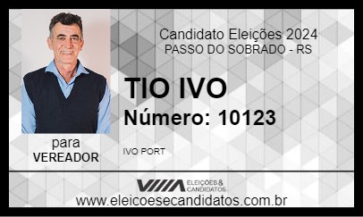 Candidato TIO IVO 2024 - PASSO DO SOBRADO - Eleições