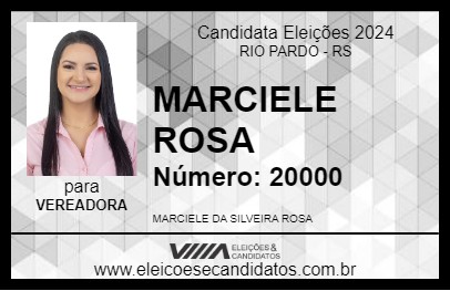 Candidato MARCIELE ROSA 2024 - RIO PARDO - Eleições