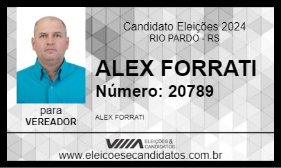 Candidato ALEX FORRATI 2024 - RIO PARDO - Eleições