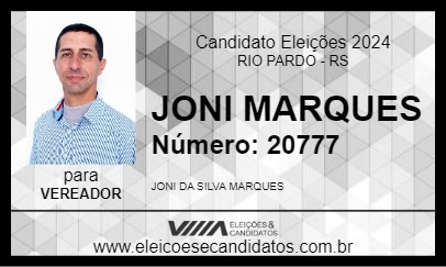 Candidato JONI MARQUES 2024 - RIO PARDO - Eleições