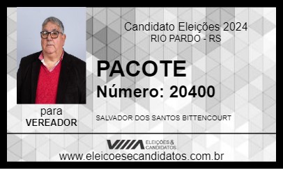 Candidato PACOTE 2024 - RIO PARDO - Eleições