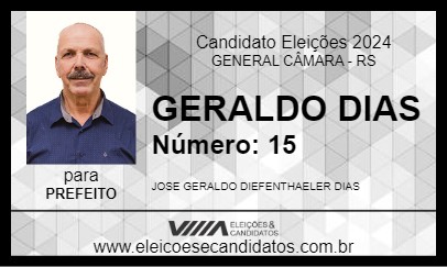 Candidato GERALDO DIAS 2024 - GENERAL CÂMARA - Eleições