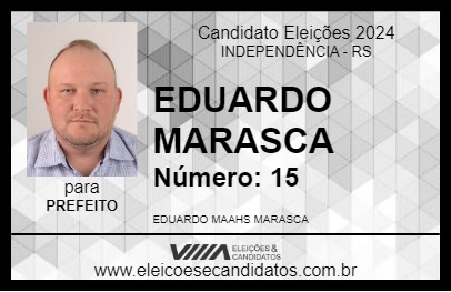 Candidato EDUARDO MARASCA 2024 - INDEPENDÊNCIA - Eleições