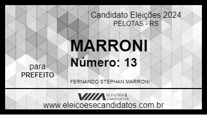 Candidato MARRONI 2024 - PELOTAS - Eleições