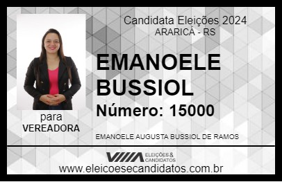 Candidato EMANOELE BUSSIOL 2024 - ARARICÁ - Eleições