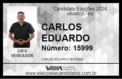 Candidato CARLOS EDUARDO 2024 - ARARICÁ - Eleições