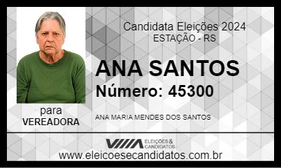 Candidato ANA SANTOS 2024 - ESTAÇÃO - Eleições