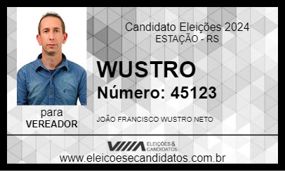 Candidato WUSTRO 2024 - ESTAÇÃO - Eleições