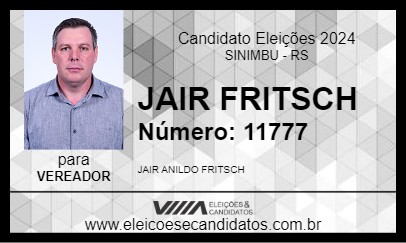 Candidato JAIR FRITSCH 2024 - SINIMBU - Eleições