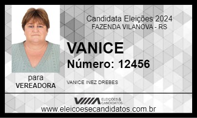 Candidato VANICE 2024 - FAZENDA VILANOVA - Eleições