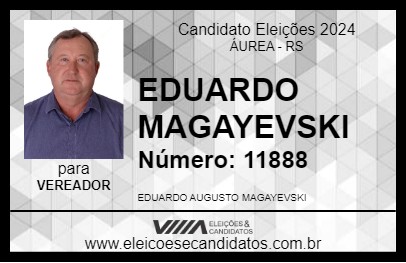 Candidato EDUARDO MAGAYEVSKI 2024 - ÁUREA - Eleições