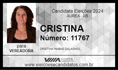 Candidato CRISTINA 2024 - ÁUREA - Eleições