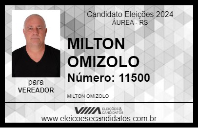 Candidato MILTON OMIZOLO 2024 - ÁUREA - Eleições