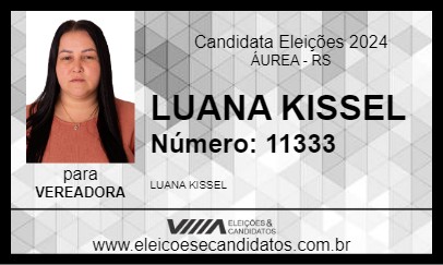 Candidato LUANA KISSEL 2024 - ÁUREA - Eleições