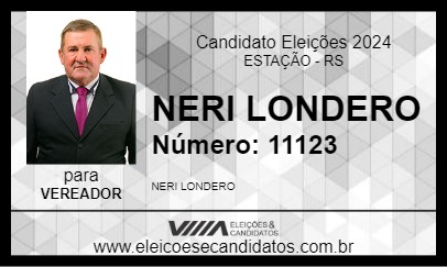 Candidato NERI LONDERO 2024 - ESTAÇÃO - Eleições