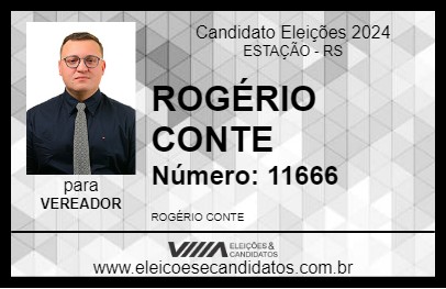 Candidato ROGÉRIO CONTE 2024 - ESTAÇÃO - Eleições