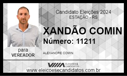 Candidato XANDÃO COMIN 2024 - ESTAÇÃO - Eleições