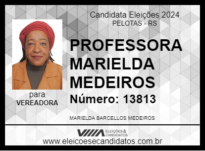 Candidato PROFESSORA MARIELDA MEDEIROS 2024 - PELOTAS - Eleições