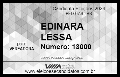 Candidato EDINARA LESSA 2024 - PELOTAS - Eleições