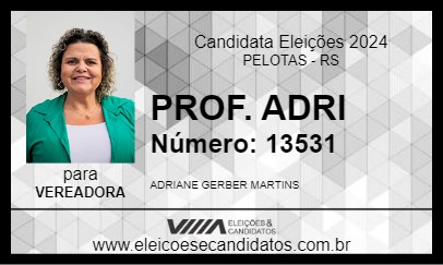 Candidato PROF. ADRI 2024 - PELOTAS - Eleições