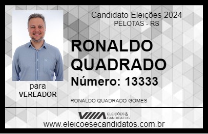 Candidato RONALDO QUADRADO 2024 - PELOTAS - Eleições