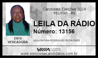 Candidato LEILA DA RÁDIO 2024 - PELOTAS - Eleições