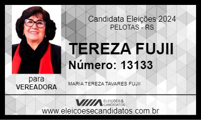 Candidato TEREZA FUJII 2024 - PELOTAS - Eleições