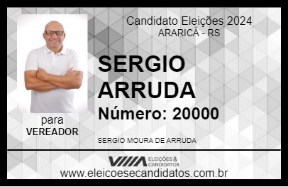 Candidato SERGIO ARRUDA 2024 - ARARICÁ - Eleições