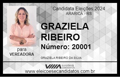 Candidato GRAZIELA RIBEIRO 2024 - ARARICÁ - Eleições