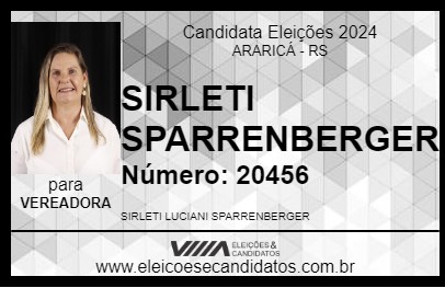 Candidato SIRLETI SPARRENBERGER 2024 - ARARICÁ - Eleições