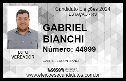 Candidato GABRIEL BIANCHI 2024 - ESTAÇÃO - Eleições