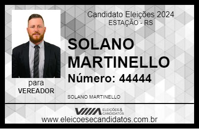 Candidato SOLANO MARTINELLO 2024 - ESTAÇÃO - Eleições