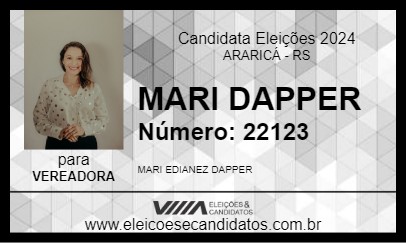 Candidato MARI DAPPER 2024 - ARARICÁ - Eleições