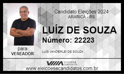 Candidato LUÍS DE SOUZA 2024 - ARARICÁ - Eleições