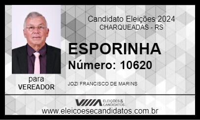 Candidato ESPORINHA 2024 - CHARQUEADAS - Eleições