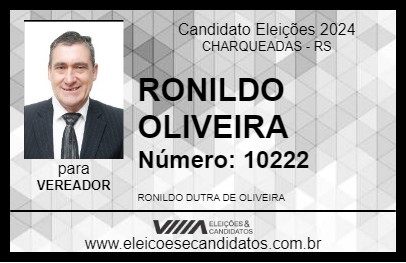 Candidato RONILDO OLIVEIRA 2024 - CHARQUEADAS - Eleições