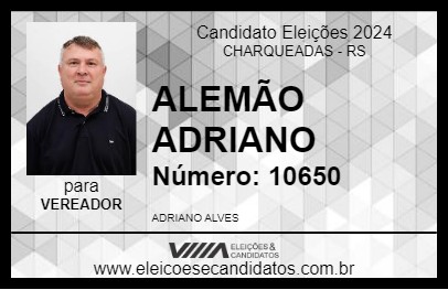 Candidato ALEMÃO ADRIANO 2024 - CHARQUEADAS - Eleições